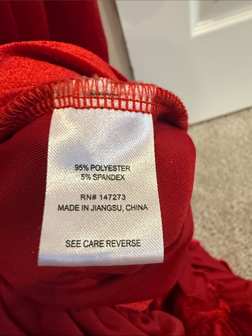 Red Velvet Ruffle Kids Dress - Picture 5 of 6